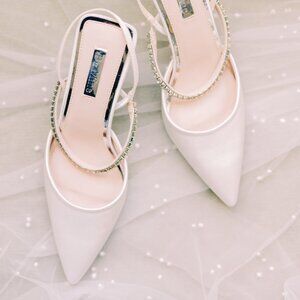 Be Mine Bridal Elisa embellished strap heels (ivory) US 9 - good condition